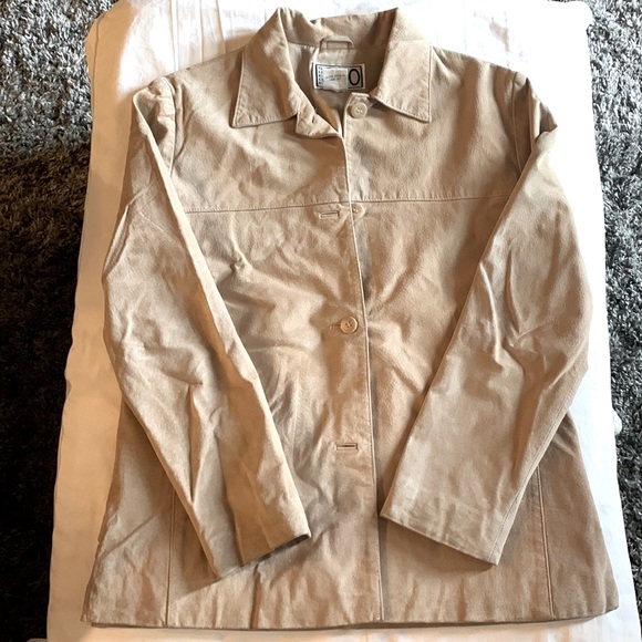 Women’s Clio Tan Suede Jacket - Picture 1 of 8